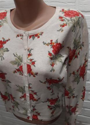 Романтичная кофта джемпер свитер из хлопка
