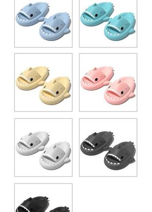 Feslishoet shark slippers soft beach шлепки акулы