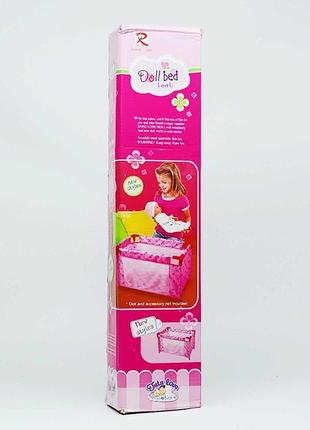 Манеж star toys "doll bed" для куклы 50*30*34 см розовый 198992 фото