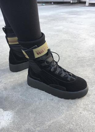 Ботинки женские puma x fenty scuba boot black1 фото