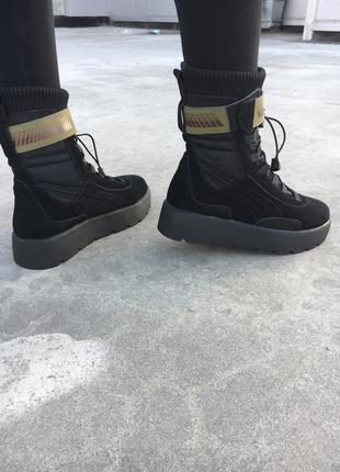 Ботинки женские puma x fenty scuba boot black4 фото