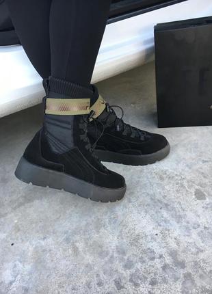 Ботинки женские puma x fenty scuba boot black8 фото