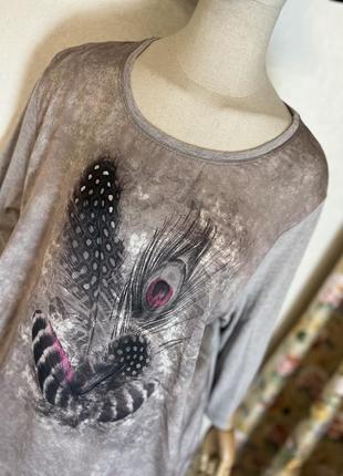 Комбинированная кофта,блуза,футболка,лонгслив,ниметина,премиум бренд,abал,rabe,4 фото