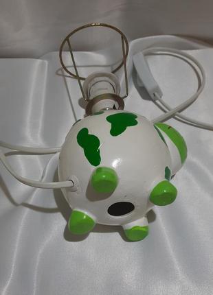 Настільна лампа "корівка" для дитячої кімнати без абажура.2 фото