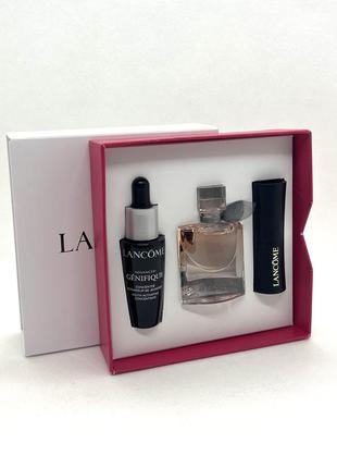 Lancome belle bouquet набор сыворотка, парфюмы, помада