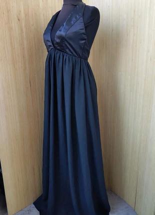 Длинное черное вечернее платье под грудь nelly trend1 фото