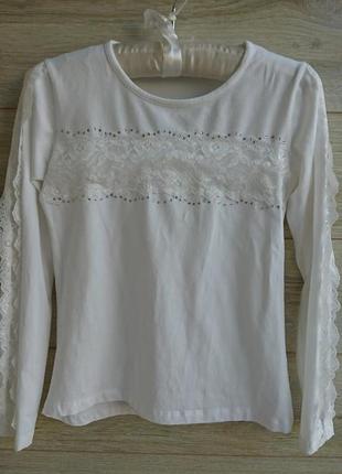 Белая футболка matilda турция 7-8л белый реглан в школу