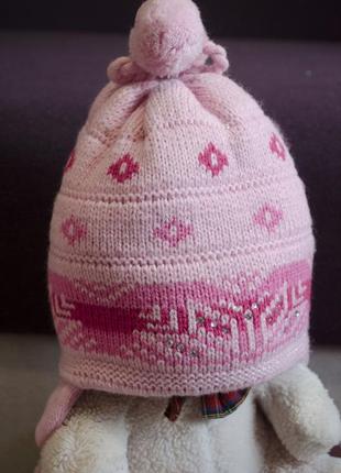 Зимова шапка в орнамент для дівчинки фірми agbo
