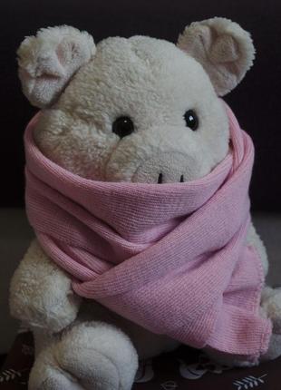 Длинный розовый шарф1 фото