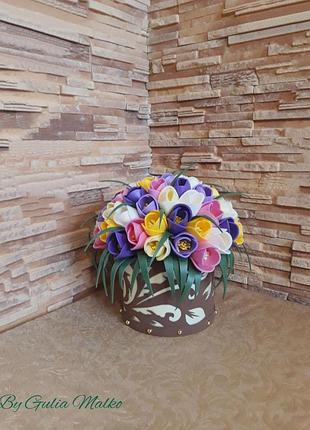 Світильник "крокуси в капелюшної коробки"