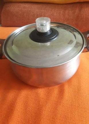 Каструля  з нержавіючої сталі,super cookset,з подвійним дном