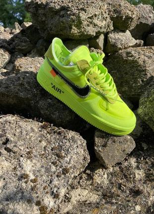 Nike air force 1 low - off-white volt -42 размер9 фото