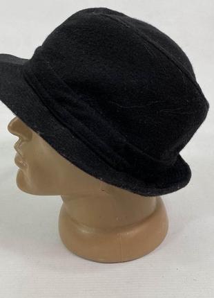 Шляпа стильная, черная guera italy 1855, шерстяная5 фото
