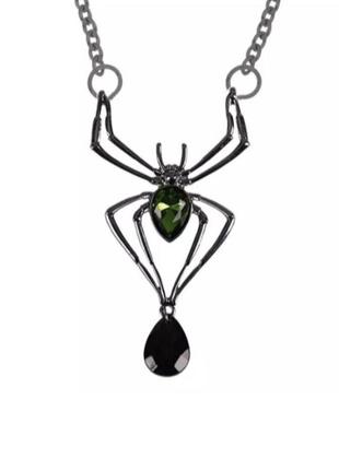 Паук цепочка подвеска кулон в виде паука украшение бижутерия3 фото