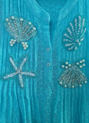 Туника коттон с бисером antica sartoria италия