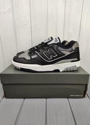 New balance 550 black gray10 фото