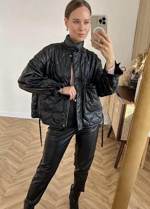 Демисезонная стеганая куртка zara