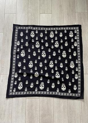 Платок вінтажний винтажный панк череп готик емо череп гот punk tripp mcqueen skull scarf y2k gothic2 фото