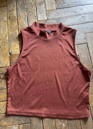 Майка в рубчик з горловиною