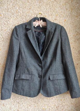 Женский пиджак жакет шерстяной теплый красивый брендовой блейзер деловой серый англия debenhams
