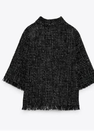 Твид топ свитер твидовый zara бренд