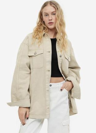 Джинсова куртка оверсайз h&m s-м