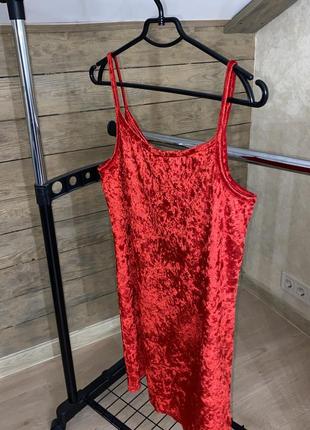 Короткое красное платье ❤️3 фото