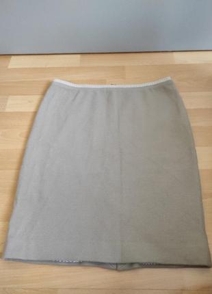 Теплая стильная юбка marc cain 90% virgin wool 10% cashmere оригинал2 фото