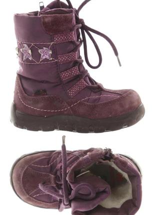 Крутые сапоги ботинки фиолетовые на девочку замш осень-зима1 фото
