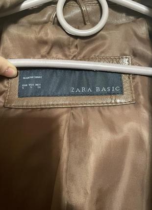 Кожаная куртка zara basic4 фото