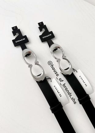 Coach signature buckle belt, 25 mm женский кожаный брендовый пояс ремень коуч коач оригинал кожа на подарок жене подарок девушке