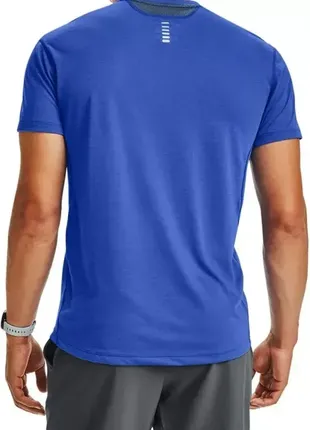 Футболка спортивная тренировочная мужская синяя t-shirt under armour ua streaker 2.0 shortsleeve4 фото