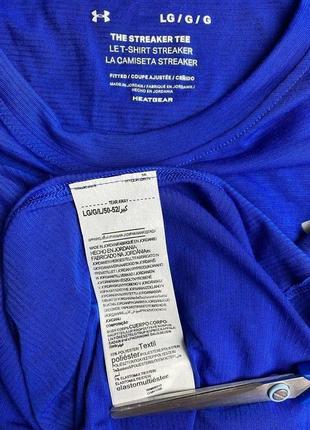 Футболка спортивная тренировочная мужская синяя t-shirt under armour ua streaker 2.0 shortsleeve6 фото