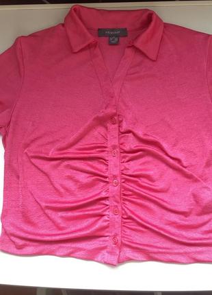 Футболка блузка ярко розовая цвет барби