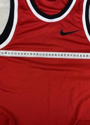 Майка футболка красная мужская баскетбольная удлиненная стритбол спорт nike8 фото