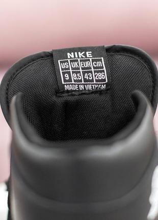 Nike air jordan 1 retro кроссовки мужские кожаные топ найк джордан высокие осенние черные2 фото