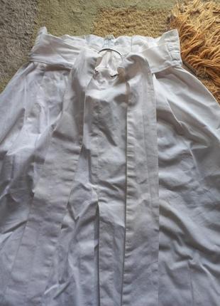 Стильная белая юбка миди3 фото
