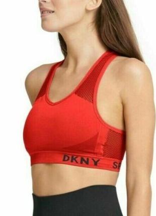 Шикарный коралловый спортивный топ бра dkny1 фото