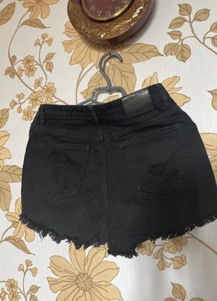 Чорні джинсові шорти stradivarius2 фото