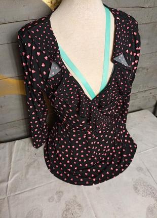 Блуща принт сердечки