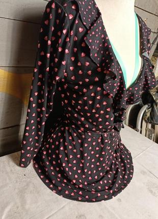 Блуща принт сердечки 3