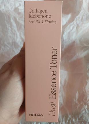 Тонер эссенция для упругости кожи trimay collagen idebenone acti fill & firming essence toner2 фото