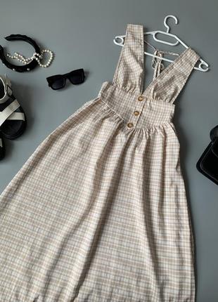 Максі сарафан в клітинку asos р.xxs