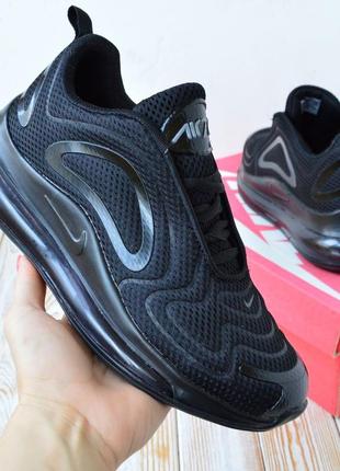 Nike air max 720 кросівки чоловічі текстильні найк аир макс чорні з балоном осінні