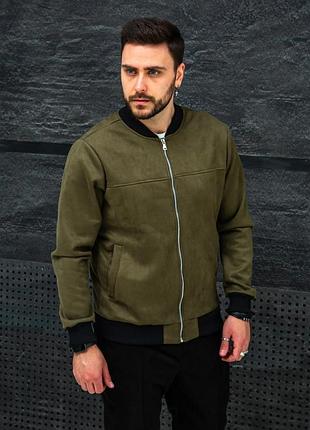 Куртка бомбер замшевий чоловічий демісезонний