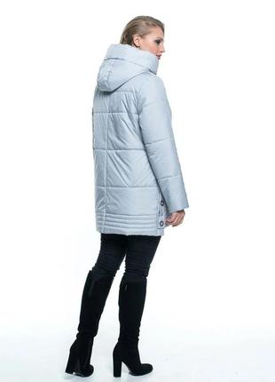 Демісезонна жіноча стьобана куртка 58 60 62 розмір2 фото