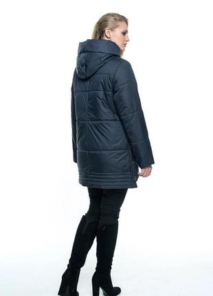 Женская демисезонная  куртка свободного кроя  цвета марсал батал с 50 по 66 размер4 фото