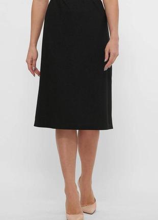 Женская чёрная юбка  в деловом стиле  с 54 по 60 размер