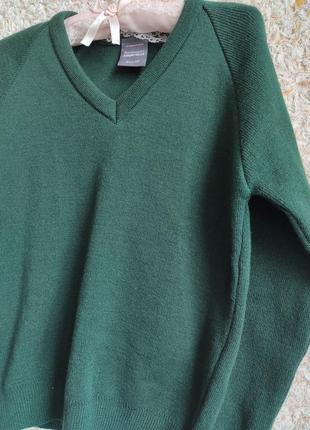 Женский джемпер теплый брендовый свитер вязаный зимний зеленый винтаж классика romlinson courtelle4 фото