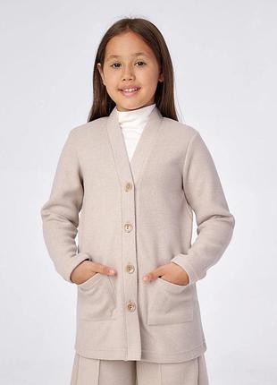 Теплый кардиган для девочек